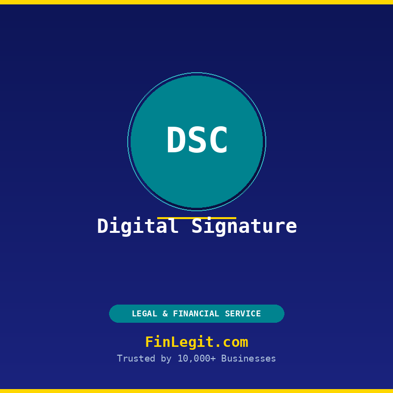 Class 3 Digital Signature Certificate (Signing) for MCA, GST, e-tender by FinLegit