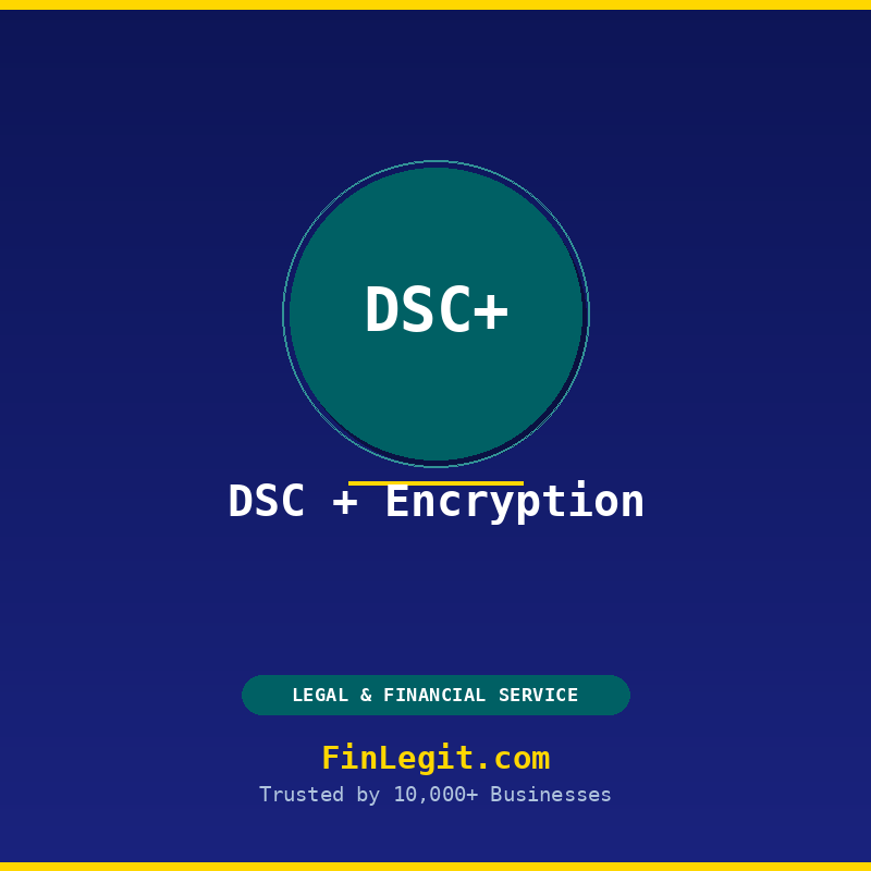 Class 3 DSC Signing + Encryption for DGFT, ICEGATE, e-procurement by FinLegit