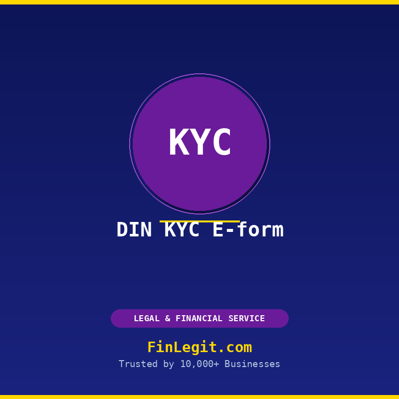 DIN KYC E-form (DIR-3 KYC) annual filing by FinLegit