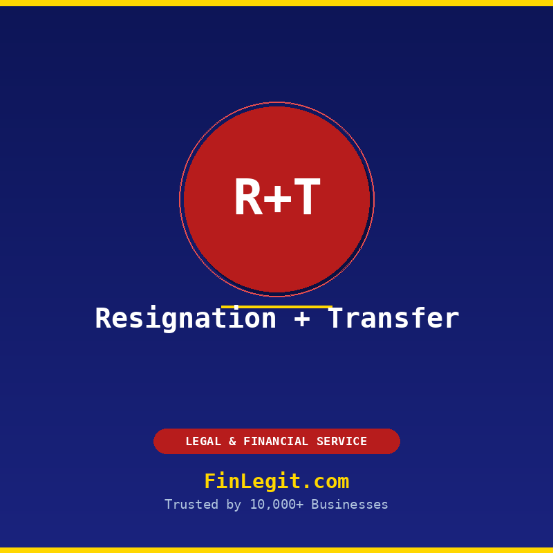 Director Resignation with Share Transfer bundle by FinLegit
