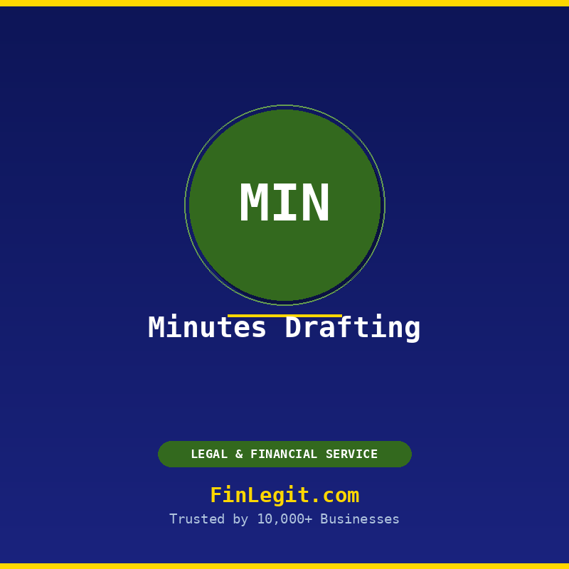 Board Meeting, AGM and EGM Minutes Drafting service by FinLegit