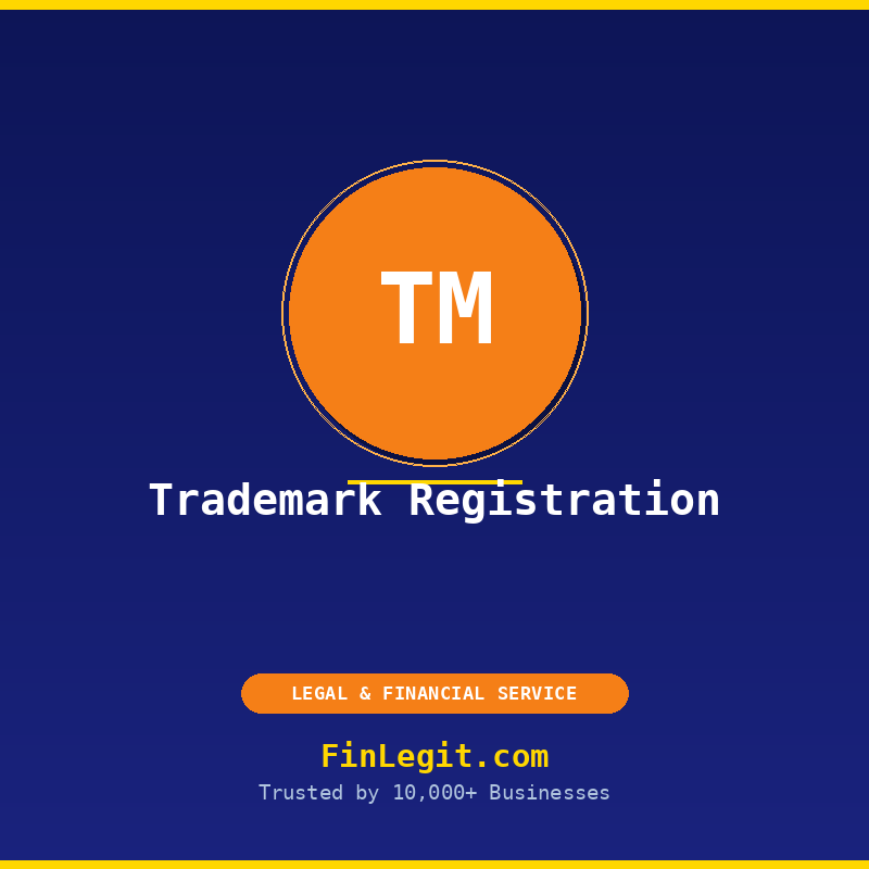 Trademark Registration India (Form TM-A) service by FinLegit — ₹4,500 professional fee