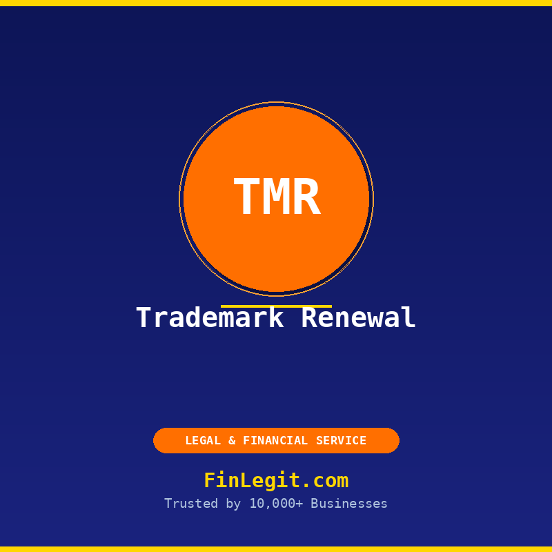 Trademark Renewal (Form TM-R) service by FinLegit — renew your trademark registration